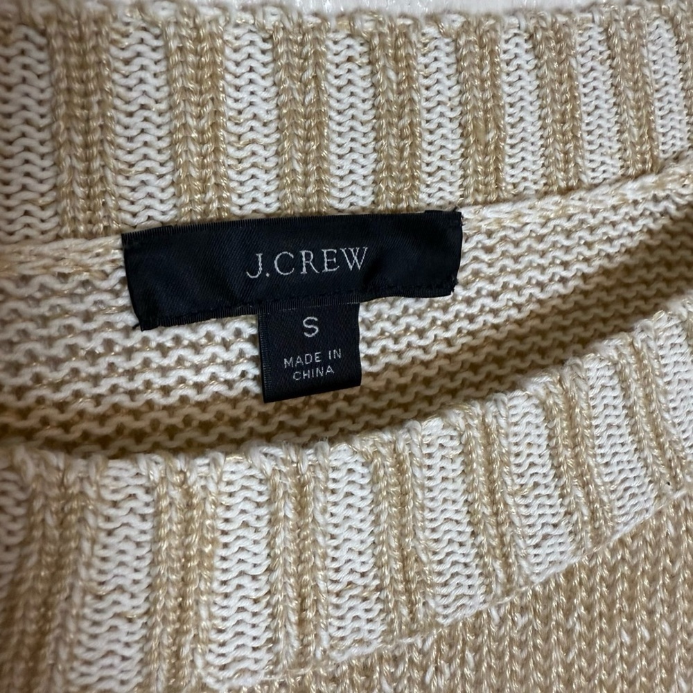 J.Crew Beige Cotton-Linen Blend Sweater Size S - Picture 5 of 6